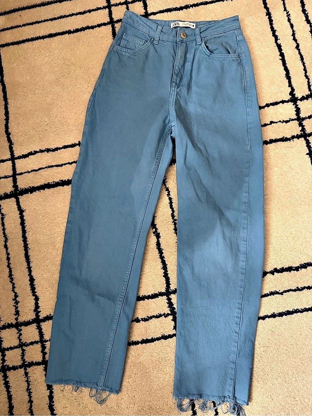 Zara Blue Straight Leg Jeans